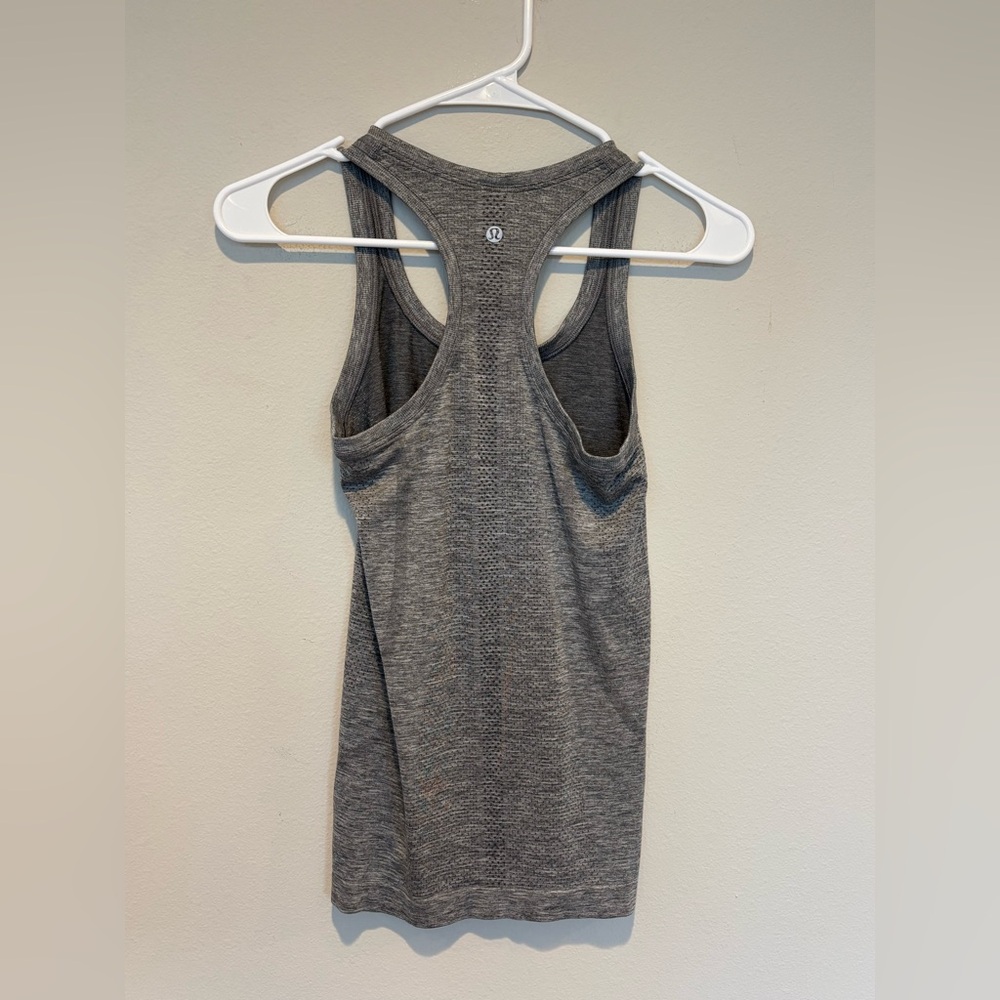Lululemon Athletica Swiftly Heathered Gray Tank Top 2 - Picture 2 of 3